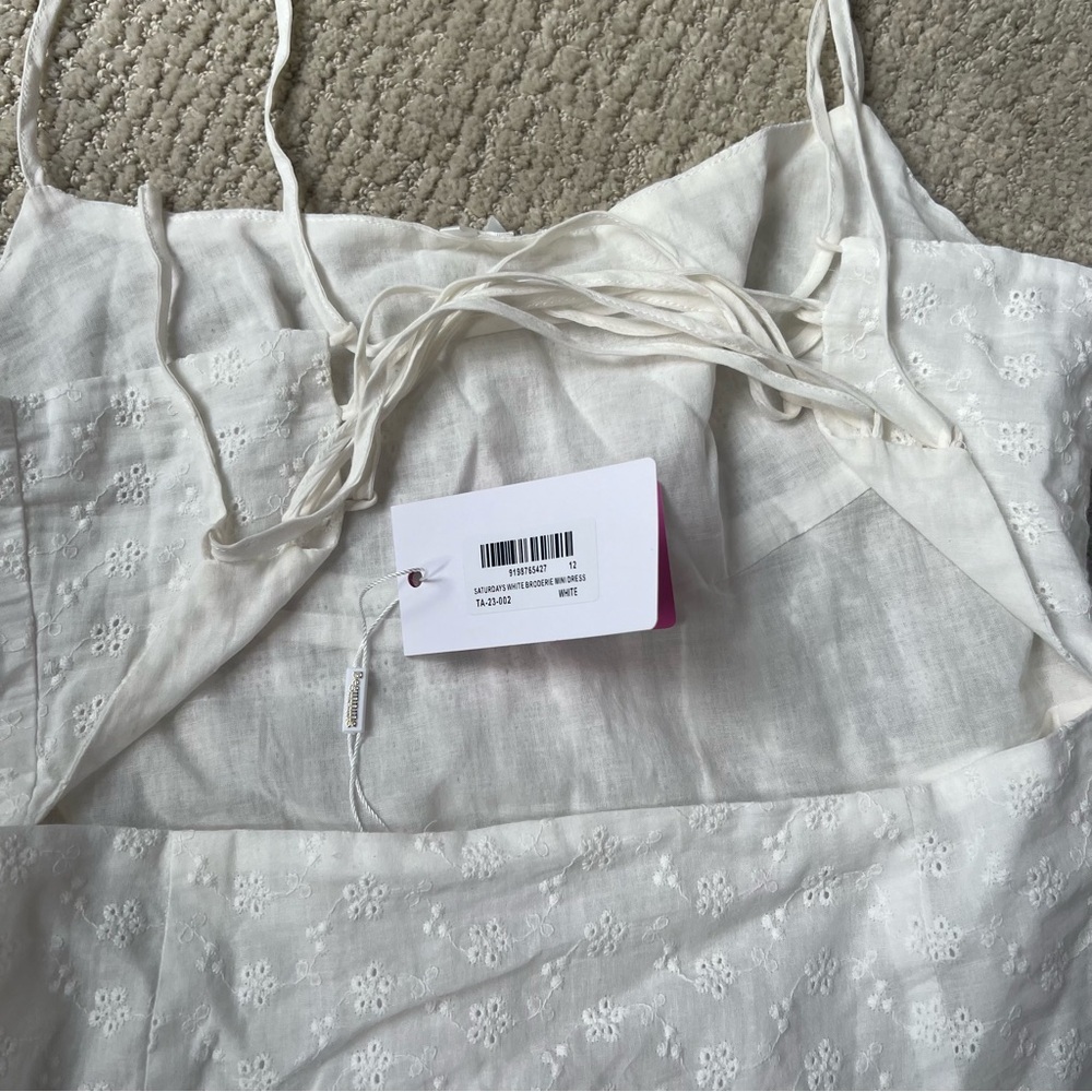 Beginning Boutique White Eyelet Mini Dress - Picture 4 of 4